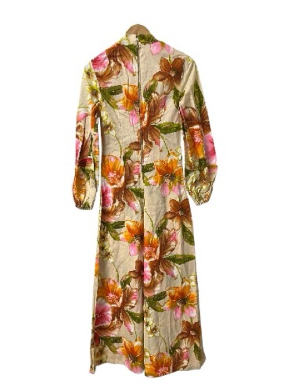 Vintage 60s 70s Hawaiian Floral Jumpsuit - Picture 4 of 5